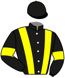 casaque portée par Bayle F. jockey du cheval de course ISCHIA, information pmu ZETURF