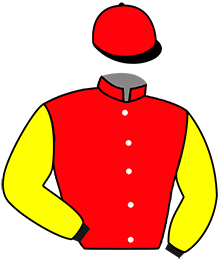 casaque portée par Ruiz Gonzalez A. jockey du cheval de course LE CAULE, information pmu ZETURF