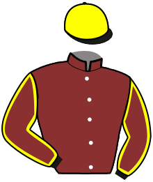 casaque portée par Brossard K. jockey du cheval de course KEEPSAKE MOSSA, information pmu ZETURF