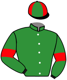 casaque portée par Bachelot T. jockey du cheval de course GRAND KISS, information pmu ZETURF