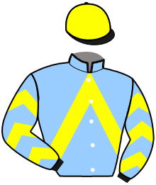 casaque portée par Joseph F. jockey du cheval de course KRONOS DU CHATELET, information pmu ZETURF