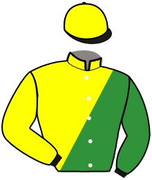 casaque portée par Foucault V. jockey du cheval de course LISKI DE LA CRIERE, information pmu ZETURF