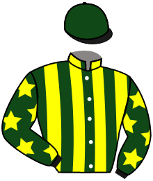 casaque portée par Moisan J. jockey du cheval de course IRISH DU GOUET, information pmu ZETURF