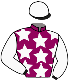 casaque portée par Lacroix Mme Jul. jockey du cheval de course MEARAS STYLE, information pmu ZETURF