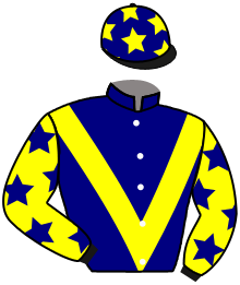 casaque portée par Hardouin E. jockey du cheval de course WIT PERD, information pmu ZETURF