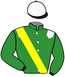 casaque portée par Lopes Duarte Nun. M. jockey du cheval de course COGSWORTH, information pmu ZETURF