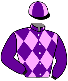 casaque portée par Journiac H. jockey du cheval de course ANGLESEA, information pmu ZETURF