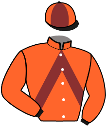 casaque portée par Barrier A. jockey du cheval de course MONEY CASH, information pmu ZETURF