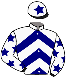casaque portée par Shoemark K. jockey du cheval de course SHES PERFECT, information pmu ZETURF