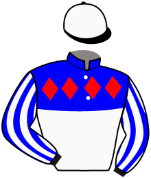casaque portée par Travers J. jockey du cheval de course GO CHICAGO, information pmu ZETURF