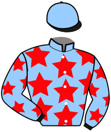 casaque portée par Jacob Mlle C. jockey du cheval de course JALEZIO, information pmu ZETURF