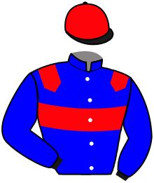 casaque portée par Meurant A. jockey du cheval de course JASMIN DE LA COUR, information pmu ZETURF