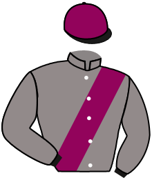 casaque portée par Brechet Léo P. jockey du cheval de course LEVOILATIEP, information pmu ZETURF