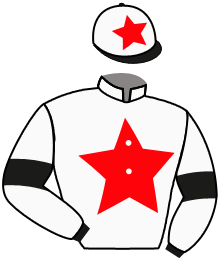 casaque portée par Chevillard T. jockey du cheval de course LA HORRA, information pmu ZETURF