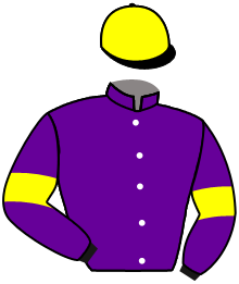 casaque portée par Bureller E. jockey du cheval de course JOYFULL, information pmu ZETURF