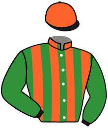 casaque portée par Reveley J. jockey du cheval de course LE COLOMBIER, information pmu ZETURF