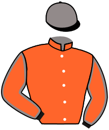casaque portée par Frost Mlle B. jockey du cheval de course VERONALE, information pmu ZETURF
