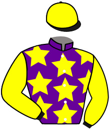 casaque portée par Claudic J. jockey du cheval de course AUDELADESETOILES, information pmu ZETURF