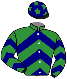 casaque portée par Lecoeuvre C. jockey du cheval de course MIA JULIA, information pmu ZETURF