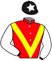 casaque portée par Marie Benj. jockey du cheval de course STRANGELOVE, information pmu ZETURF