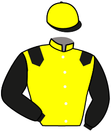 casaque portée par Poggionovo Mme Lau. jockey du cheval de course KOULIKOFF, information pmu ZETURF