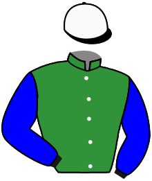 casaque portée par Trullier T. jockey du cheval de course AKAGERA, information pmu ZETURF