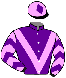 casaque portée par Grosbois Chr. jockey du cheval de course ROMANISER, information pmu ZETURF