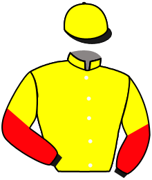 casaque portée par Marie Benj. jockey du cheval de course LADY VALOU, information pmu ZETURF