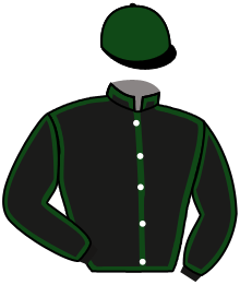 casaque portée par Plommee Léo. jockey du cheval de course DAMOU, information pmu ZETURF