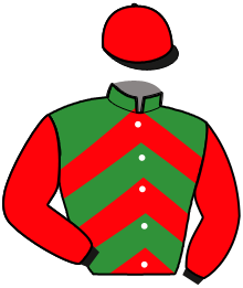 casaque portée par Cueff L. jockey du cheval de course GAI LOGIS, information pmu ZETURF