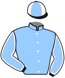 casaque portée par Melis Macias J. jockey du cheval de course HORIZON D'ALMANI, information pmu ZETURF