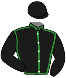 casaque portée par Abrivard L. jockey du cheval de course LAIA D'AVRIL, information pmu ZETURF