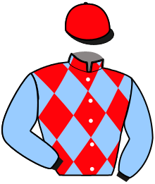 casaque portée par Bonne D. jockey du cheval de course MISTRAL DU BOIS, information pmu ZETURF