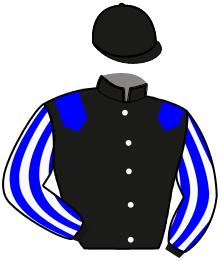 casaque portée par Rozzoni A. jockey du cheval de course MYSTIC MAN, information pmu ZETURF