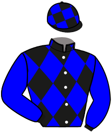 casaque portée par Abrivard M. jockey du cheval de course MACINAGGIO, information pmu ZETURF