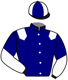 casaque portée par Pejus Lou. jockey du cheval de course INOPINE, information pmu ZETURF