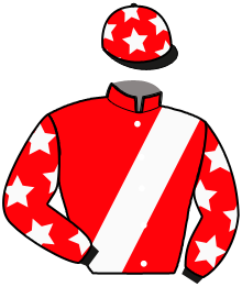 casaque portée par Prod'homme P. jockey du cheval de course JAKARTA MADRIK, information pmu ZETURF