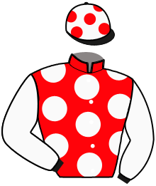 casaque portée par Lhomme R. jockey du cheval de course ILLICO DE BOUTEAU, information pmu ZETURF