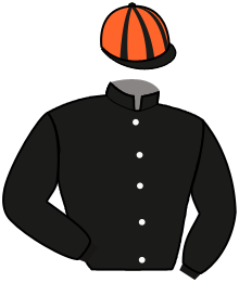 casaque portée par De Giles F. jockey du cheval de course CAFFE NERO, information pmu ZETURF