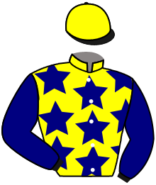 casaque portée par Demuro C. jockey du cheval de course NYRA, information pmu ZETURF