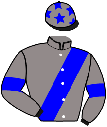 casaque portée par Jublot L. jockey du cheval de course LOULIE MANATHIS, information pmu ZETURF