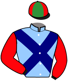 casaque portée par Leprieur A. jockey du cheval de course HARMONIE JO, information pmu ZETURF