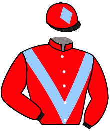 casaque portée par Guyon M. jockey du cheval de course HYPERCORE, information pmu ZETURF