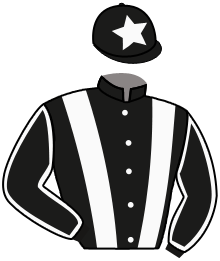 casaque portée par Veron F. jockey du cheval de course FECAMP, information pmu ZETURF