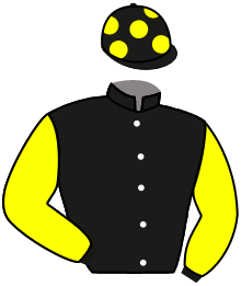 casaque portée par Zeeshaan Sahebjan Moh. jockey du cheval de course DAFFODIL, information pmu ZETURF