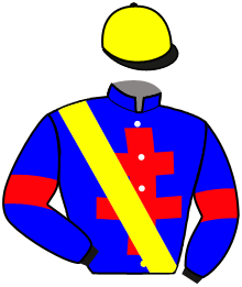 casaque portée par Germain Mlle M. jockey du cheval de course WHITE NIGHT, information pmu ZETURF