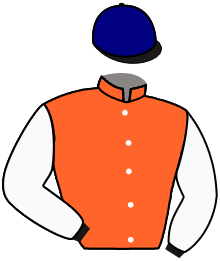 casaque portée par Gelhay B. jockey du cheval de course GROOM BOY, information pmu ZETURF