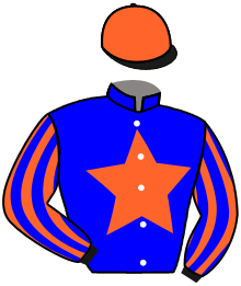 casaque portée par Gutierrez Val A. jockey du cheval de course THECLIMB, information pmu ZETURF