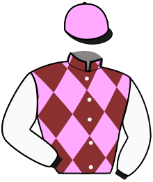 casaque portée par Mouchard J. jockey du cheval de course GOLDEN SQUARE, information pmu ZETURF