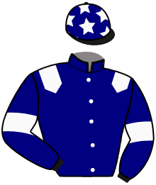 casaque portée par Monclin J. Ph. jockey du cheval de course JOURNAL INTIME, information pmu ZETURF